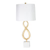 Sagebrook Home Metal 34`` Infinity Table Lampw/ Marble Base, Gold/