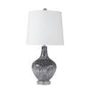 Sagebrook Home 50012-05 28" Glass Teardrop Table Lamp, Black/White
