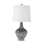Sagebrook Home 50012-05 28" Glass Teardrop Table Lamp, Black/White