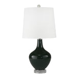 Sagebrook Home Glass 28`` Teardrop Table Lamp,Green