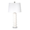 Sagebrook Home Ceramic 28`` Bamboo Table Lamp,White