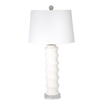Sagebrook Home Ceramic 28`` Bamboo Table Lamp,White