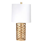 Sagebrook Home 50014-02 24" Metal Open Weave Table Lamp, Gold