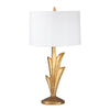 Sagebrook Home Resin 29`` Leaf Table Lamp, Gold