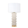 Sagebrook Home Ceramic 28`` Stacked Table Lamp, White/Gold
