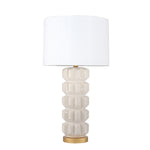 Sagebrook Home Ceramic 28`` Stacked Table Lamp, White/Gold