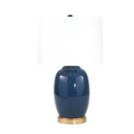 Sagebrook Home Ceramic 25`` Oriental Table Lamp, Indigo Blue