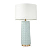 Sagebrook Home Ceramic 28`` Dimpled Table Lamp, Lt. Blue