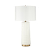 Sagebrook Home Ceramic 28`` Dimpled Table Lamp, White