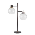 Sagebrook Home 50029-05 28" Metal 2-Light Table Lamp, Bronze