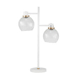 Sagebrook Home 50029-06 28" Metal 2-Light Table Lamp, Matte White