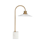Sagebrook Home 50031-01 24" Metal Table Lamp with Marble base, Gold/White
