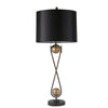 Sagebrook Home 50034-02 33" Metal Infinity Table Lamp with Black Shade, Bronze