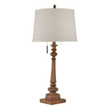 Sagebrook Home Polyresin 31`` Antique Stick Table Lamp W/ Usb, Bro
