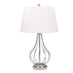 Sagebrook Home Metal 31`` Cage Table Lamp, Silver