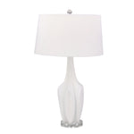 Sagebrook Home 50043-01 28" Resin Multi-Faceted Table Lamp, White