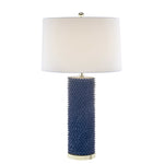 Sagebrook Home Resin 31`` Spiked Table Lamp, Navy Blue