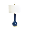 Sagebrook Home 50053-03 32" Ceramic Skinny Table Lamp, Navy Blue