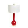 Sagebrook Home Ceramic 32`` Skinny Table Lamp,Red