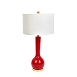 Sagebrook Home Ceramic 32`` Skinny Table Lamp,Red