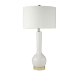 Sagebrook Home 50053-06 32" Ceramic Skinny Table Lamp, White