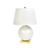 Sagebrook Home 50056-01 27" Glass Round Table Lamp, White