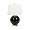 Sagebrook Home 50056-02 27" Glass Round Table Lamp, Black