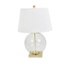 Sagebrook Home 50056-03 27" Glass Round Table Lamp, Clear