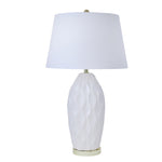 Sagebrook Home Ceramic 32`` Ribbon Table Lamp,Cream