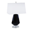 Sagebrook Home Glass 26`` Diamond Shape Table Lamp, Black