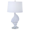 Sagebrook Home 50065 28" Polyresin Seashell Table Lamp, White
