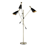 Sagebrook Home Metal 77`` 3-Light Floor Lamp, Gold/Black Kd