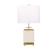 Sagebrook Home Ceramic 28`` Square Table Lamp,White/Gold
