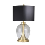 Sagebrook Home Metal 28`` Table Lamp W/Clear Glass Ball, Gold