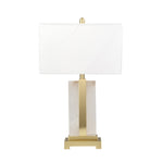 Sagebrook Home Metal/Alabaster 28`` Table Lamp,White/Gold