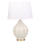 Sagebrook Home Ceramic 28`` Grooved Table Lamp,White
