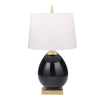 Sagebrook Home Ceramic 30`` Ovoid Table Lamp, Black