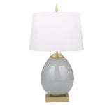 Sagebrook Home Ceramic 30`` Ovoid Table Lamp, Gray