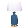 Sagebrook Home Ceramic 29`` Grooved Jug Table Lamp, Blue