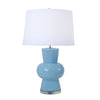Sagebrook Home 50094-01 28" Ceramic Single Gourd Table lamp, Light Blue