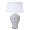 Sagebrook Home Ceramic 27`` Textured Table Lamp, White