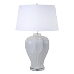 Sagebrook Home Ceramic 27`` Textured Table Lamp, White