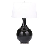 Sagebrook Home Glass 33`` Teardrop Table Lamp,Black