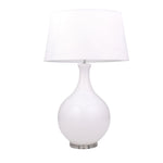 Sagebrook Home Glass 33`` Teardrop Table Lamp,White