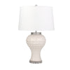 Sagebrook Home Ceramic 29`` Textured Swirls Table Lamp, White