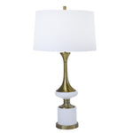 Sagebrook Home Polyresin 33`` Genie Table Lamp,White/Gold