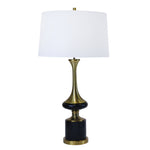 Sagebrook Home Polyresin 33`` Genie Table Lamp,Black/Gold