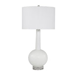 Sagebrook Home Glass 27`` Skinny Neck Table Lamp, White