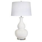 Sagebrook Home Ceramic Teardrop Gourd Table Lamp 31``, Off White