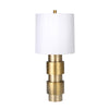 Sagebrook Home Metal 30`` 2-Tone Stacked Cyclinder Table Lamp, Bra
